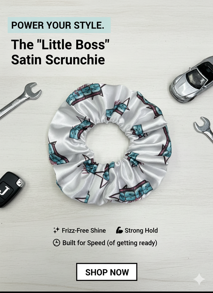 Little Boss Satin Scrunchie – Race Day Hair, Everyday Style